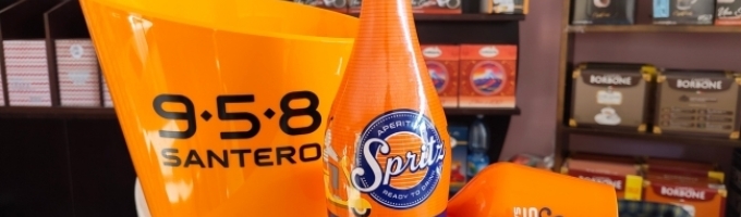 Spritz Santero 958 da 75cl con due Calici in ABS